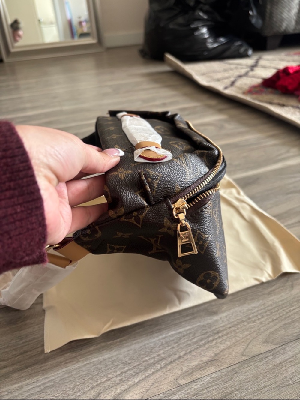 Louis Vuitton Monogram Canvas Fanny Pack Crossbody Bumbag in Brown and Tan - Picture 9 of 15